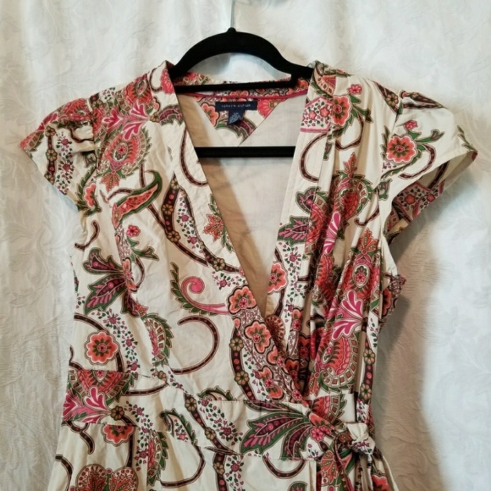 Tommy Hilfiger Paisley Wrap Dress Size Small